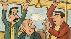 Виц: В автобуса шофьорът вика „Горе ръцете“