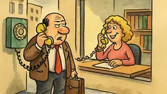 Виц: Шефът се обажда в офиса