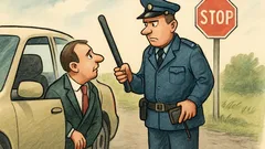 Виц: Вие не спряхте на знак „Стоп“