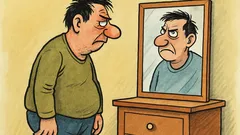 Виц: Гледах се дълго в огледалото…