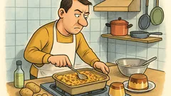 Виц: Мъж, който сам си прави мусака…