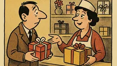 Виц: Преди 8 март мъж избира подарък